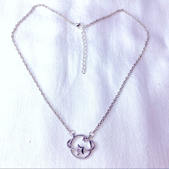 ❣️$25/3❣️ Planet Star Rhinestone Pendant Necklace - Picture 3 of 7